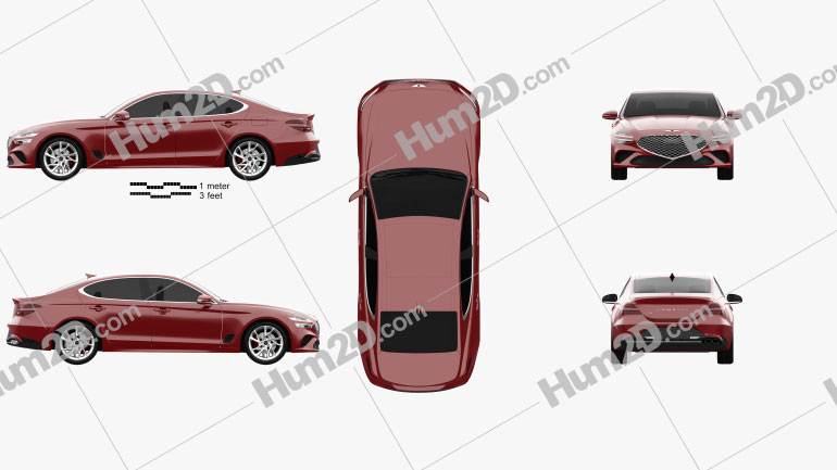 Genesis G70 2022 car clipart