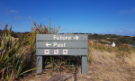 Image of a sign in the middle of the desert with the words "Future" pointing to the right and "Past" pointing to the left