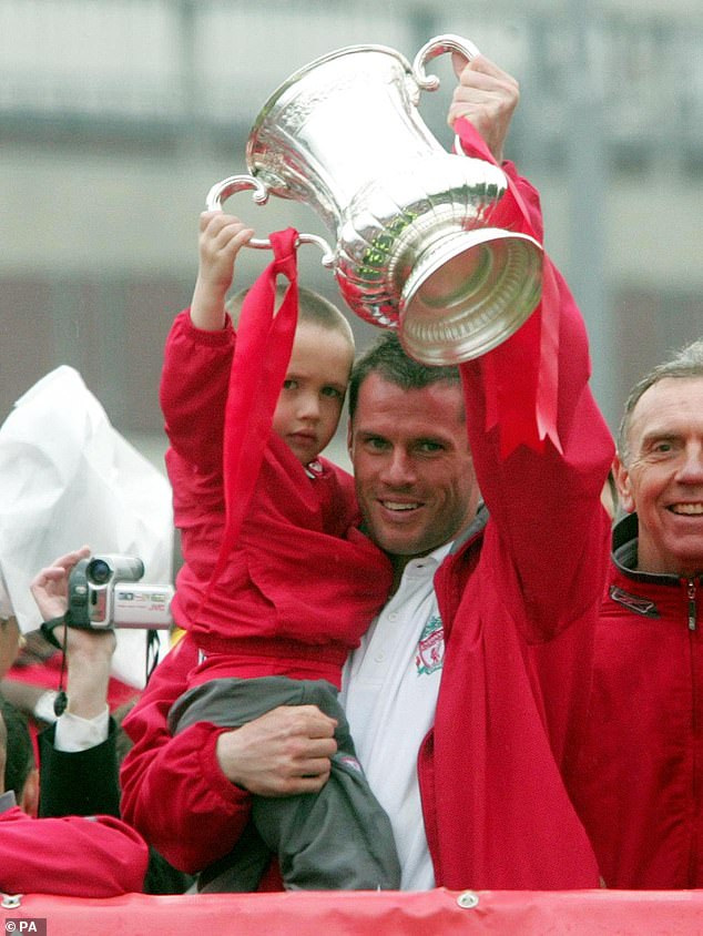 Carragher lifted the FA Cup twice as a player, once in 2001 and again in 2006 with Liverpool