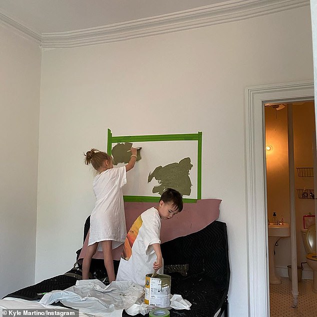 'I can believe how amazing their pieces came out!' Kyle has kept busy renovating his new apartment in Brooklyn's Greenpoint neighborhood where he let six-year-old daughter Marlowe Mae and three-year-old son Major James decorate their rooms