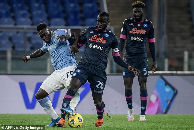 But the former AC Milan boss may be forced into selling Napoli star Kalidou Koulibaly (centre)