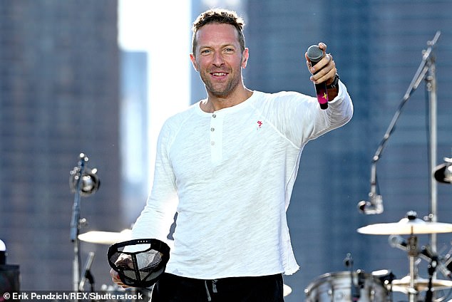 'They¿re not very good, to be honest': Chris also revealed in the candid interview that Coldplay had attempted to write a Bond theme song multiple times but never submitted the tracks (picture in July)