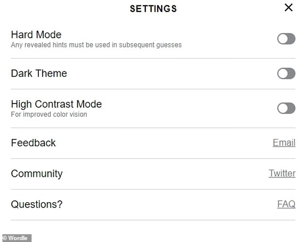 Wordle's Hard Mode can be toggled on via the Settings, which can be found by tapping or clicking on the cog icon in the top right of the screen