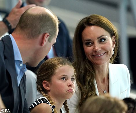 Meanwhile the Duke and Duchess of Cambridge also appeared delighted to be attending the event alongside their young daughter