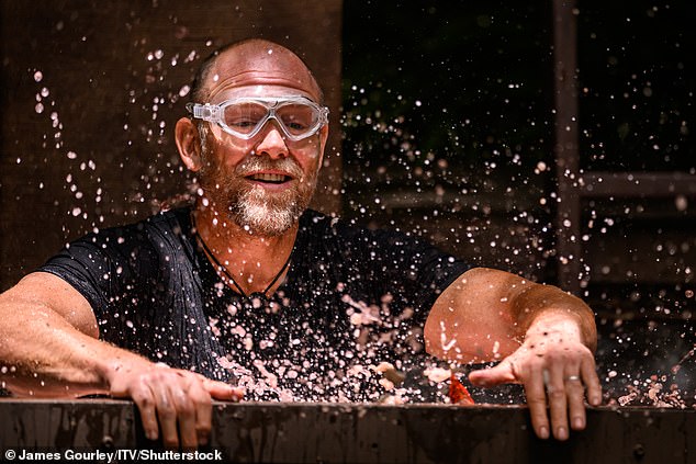 Mike Tindall pictured taking part in a challenge during his appearance on I'm a Celebrity... Get Me Out of Here! last year