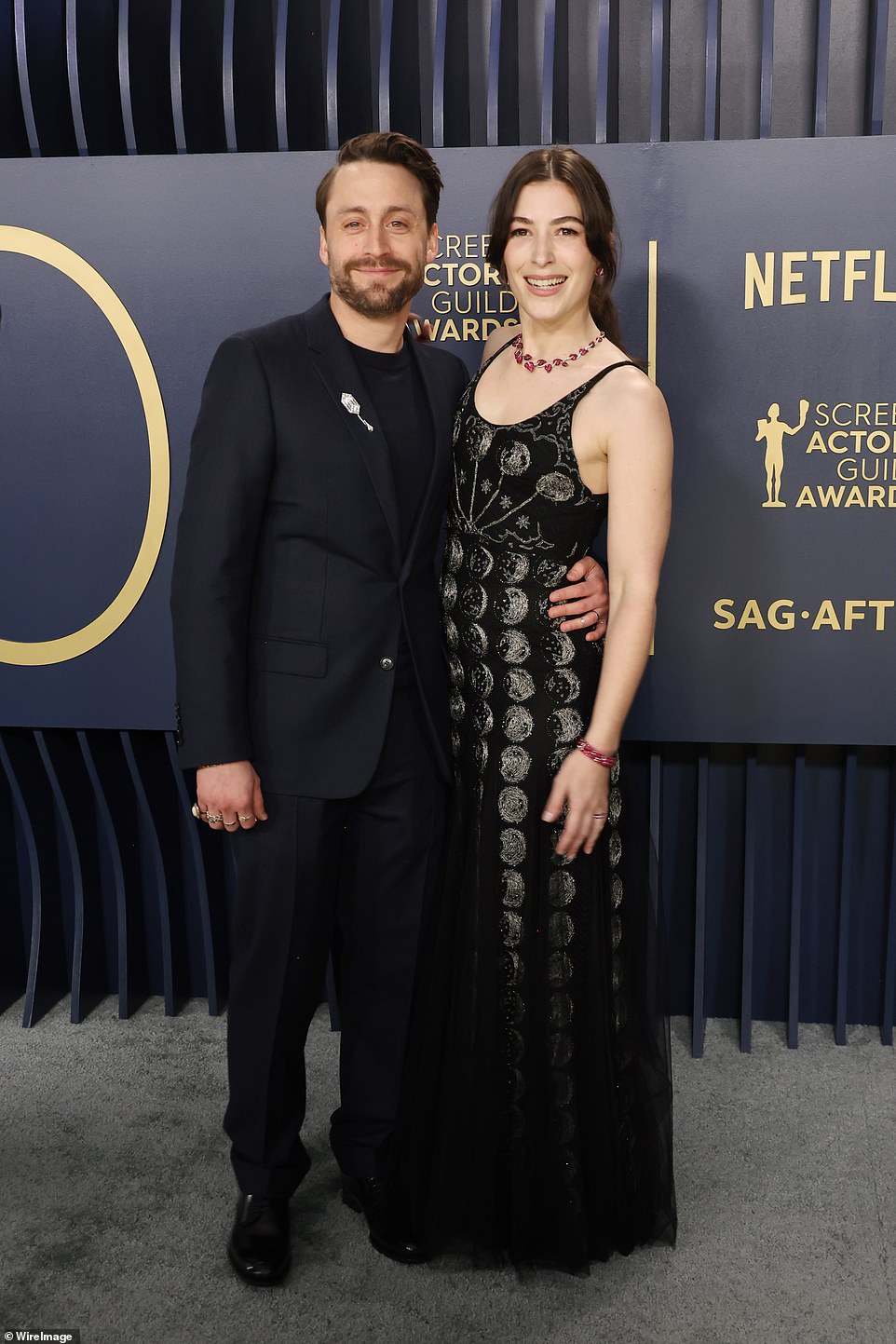 Kieran Culkin pictured with his wife Jazz Charton