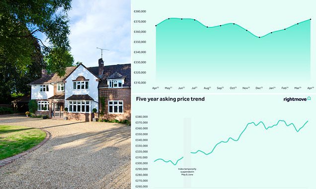 Large family houses costing an average £683k are hot property, says Rightmove, as asking