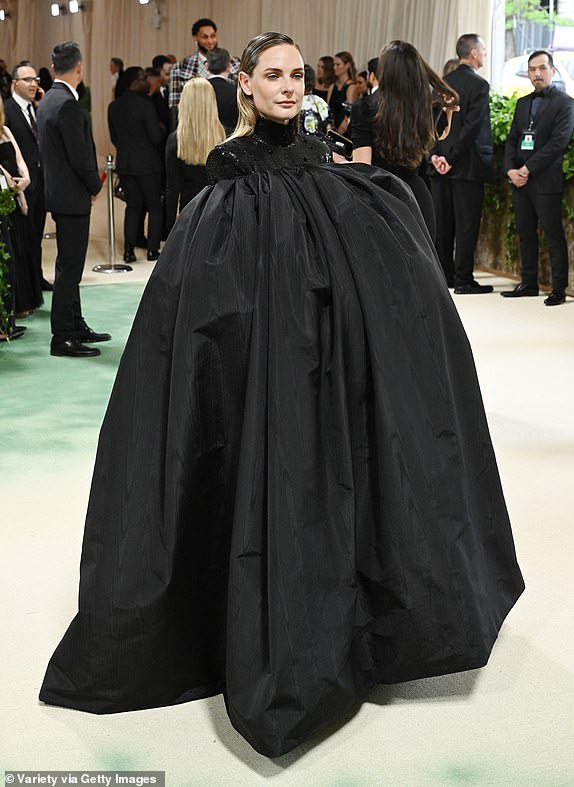 Rebecca Ferguson at the 2024 Met Gala: "Sleeping Beauties: Reawakening Fashion" held at The Metropolitan Museum of Art on May 6, 2024 in New York City. (Photo by Gilbert Flores/Variety via Getty Images)