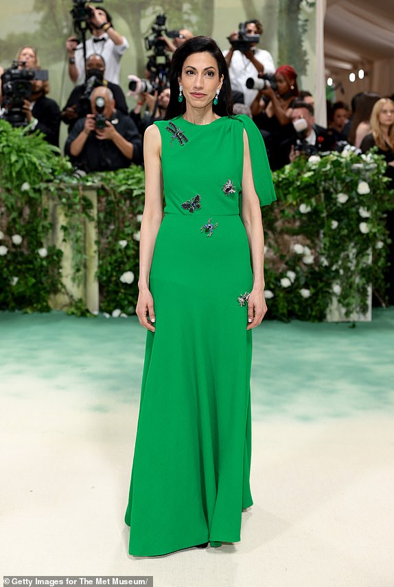 NEW YORK, NEW YORK - MAY 06: Huma Abedin attends The 2024 Met Gala Celebrating "Sleeping Beauties: Reawakening Fashion" at The Metropolitan Museum of Art on May 06, 2024 in New York City. (Photo by Dimitrios Kambouris/Getty Images for The Met Museum/Vogue)