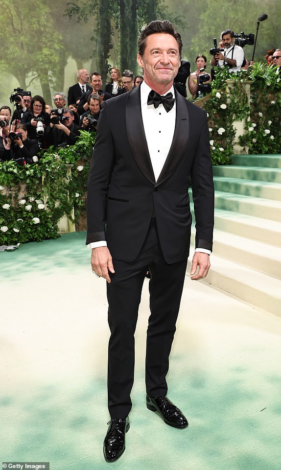 NEW YORK, NEW YORK - MAY 06: Hugh Jackman attends The 2024 Met Gala Celebrating "Sleeping Beauties: Reawakening Fashion" at The Metropolitan Museum of Art on May 06, 2024 in New York City. (Photo by Jamie McCarthy/Getty Images)