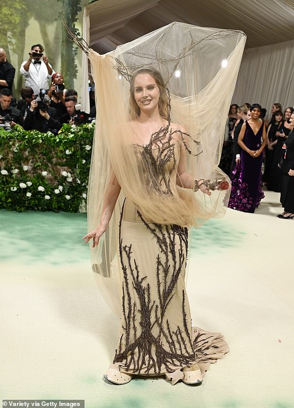 Lana Del Rey at the 2024 Met Gala: "Sleeping Beauties: Reawakening Fashion" held at The Metropolitan Museum of Art on May 6, 2024 in New York City. (Photo by Gilbert Flores/Variety via Getty Images)