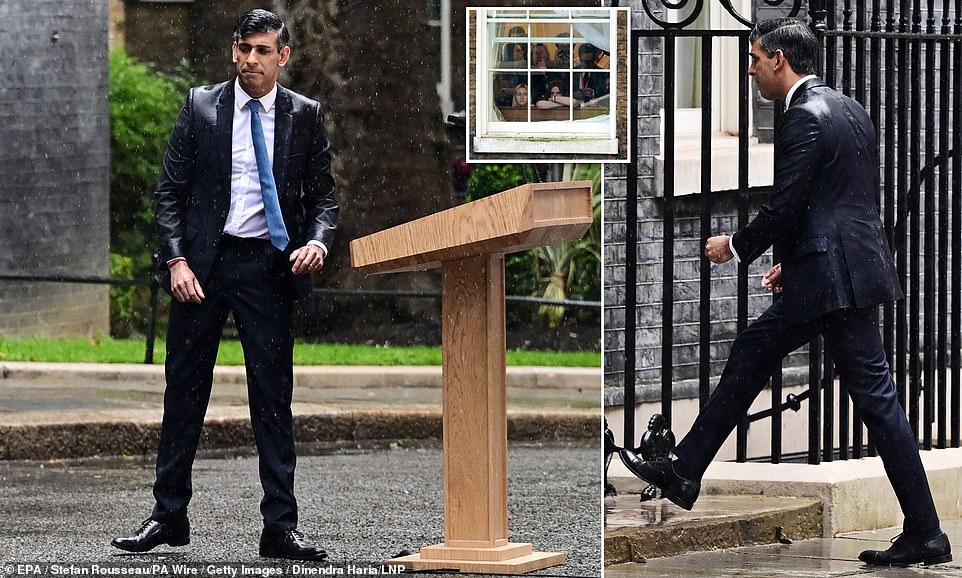 For a man taking the biggest gamble of his career, Rishi Sunak did not look lucky. Moments after he arrived at the lectern in Downing Street to announce a snap election on July 4, the heavens opened and a protester at the gates began to blare out New Labour's theme tune, Things Can Only Get Better, on a massive sound system. By the end of a lengthy speech, onlookers were deafened by the music and the Prime Minister was drenched, his suit ruined. It was an inauspicious start.