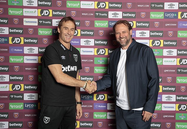 West Ham chief executive Tim Steidten (right) will have the main influence on transfers