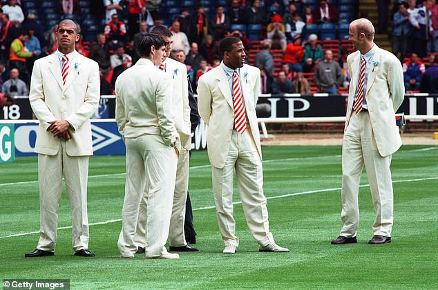 Liverpool famously wore cream-coloured Armani suits for the 1996 FA Cup final with United