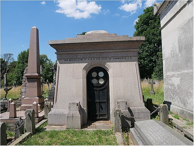 At Kensal Green cemetery, among thousands of graves across 72 acres, the Duke of Cambridge has an Egyptian-style mausoleum for him and his wife