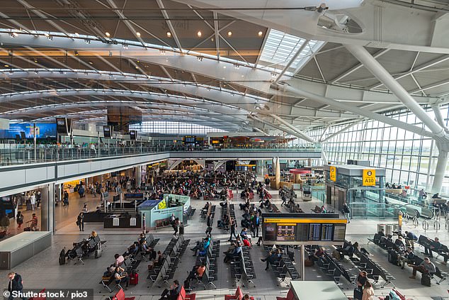 People walking inside terminal of Heathrow Airport, the busiest airport in the United Kingdom and the busiest airport in Europe by passenger traffic (File image)