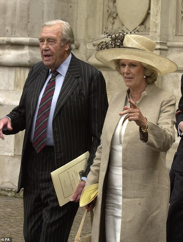 He died in 2006 at the age of 89, and was a strong source of support for Camilla, who has previously spoken with pride of his military service. Camilla and her father pictured in 2003