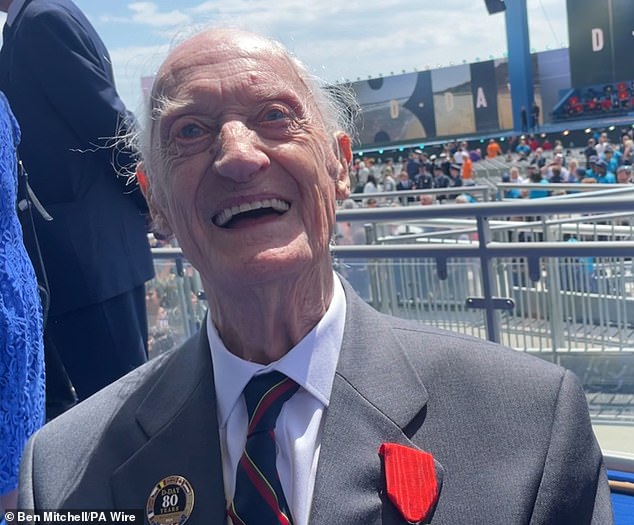 A war veteran shared a 'marvellous' moment with King Charles during Wednesday's D-Day commemorations, as he recounted being on board the HMS Ramillies at the same time as his father Prince Philip