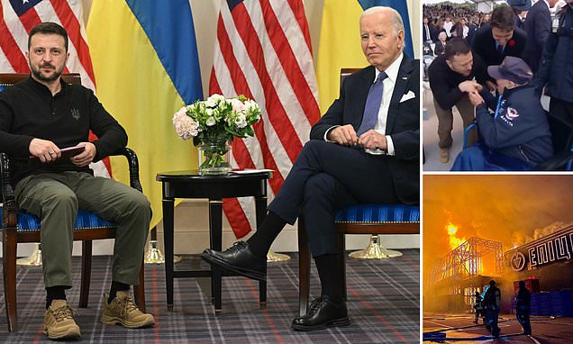 Biden APOLOGIZES to Zelensky for Republican delays to massive aid package and promises US