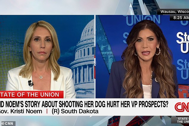 South Dakota Gov. Kristi Noem and CNN host Dana Bash