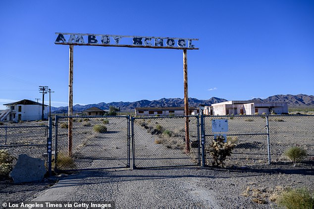 Pictured: Amboy's old school, now boarded up and abandoned