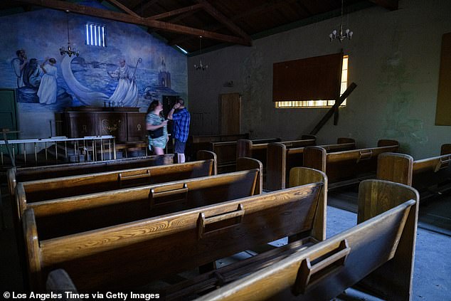 Emily and Joe Coombs of Montana get an exclusive look inside the small historic church across the street from Roy's