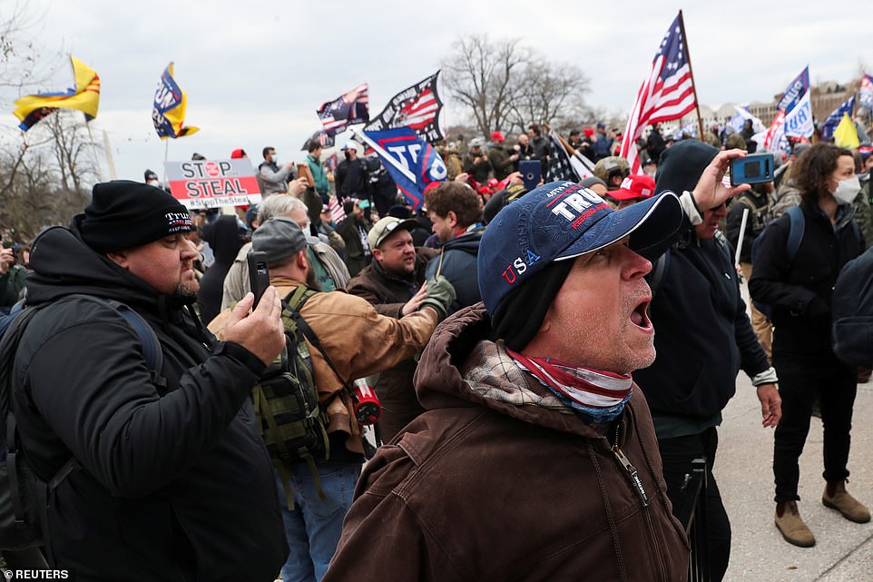 As the car swiftly maneuvers through the structure, a frustrated Pelosi can be seen airing questions about how the riot quickly escalated. 'This is ridiculous,' the exacerbated Democrat tells her staffer in the video. 'You're going to ask me ¿ in the middle of the thing when they've already breached the inaugural stuff ¿ 'should we call the Capitol Police? I mean the National Guard.''