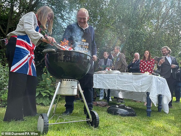 The Liberal Democrats leader flipping burgers in a back garden on the General Election campaign trail in Wiltshire