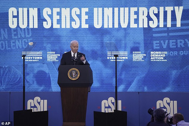 Biden preached about his record on gun safety hours after the verdict, but didn't mention his son's legal woes