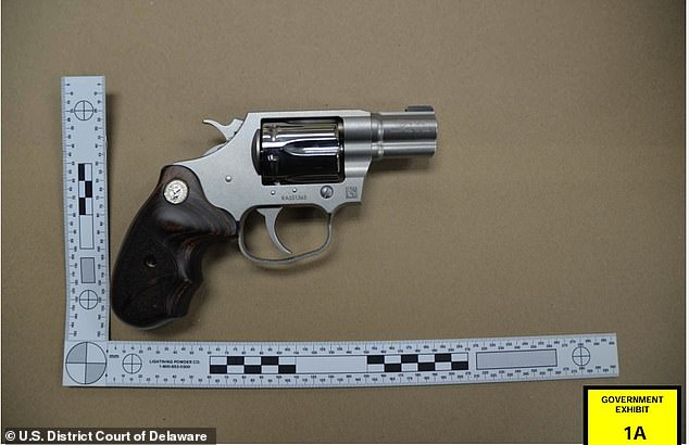 The juror said Hunter¿s ultimate ¿downfall¿ was stepping into StarQuest Shooters gun store in Wilmington on October 12, 2018, where he bought this  revolver
