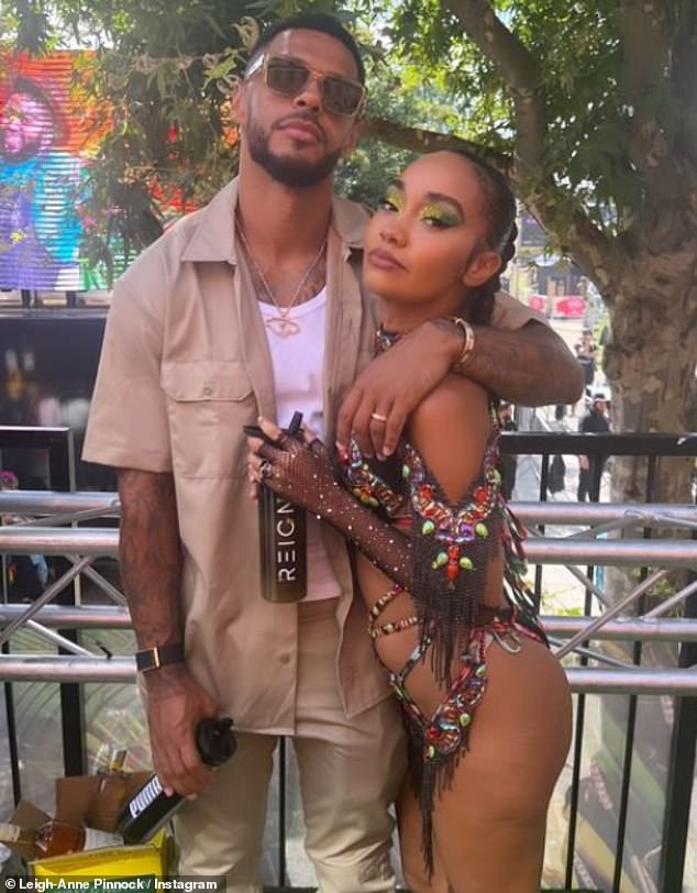 It comes after Leigh-Anne revealed the true meaning behind her latest song Forbidden Fruit: 'I wrote Forbidden Fruit at a writing camp in Miami, and it¿s actually about how Andre (pictured) and I met'