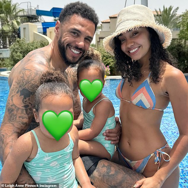 Andre Gray, 32, is Leigh-Anne's footballer husband and the two share twin daughters, two