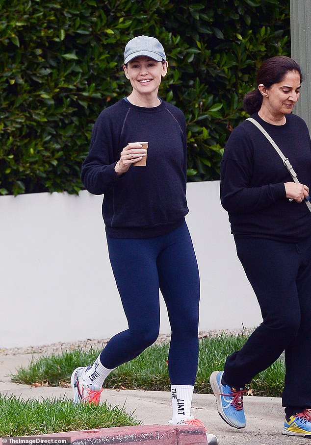 Jennifer Garner was in high spirits after celebrating her son Samuel's graduation as she enjoyed a stroll on Thursday