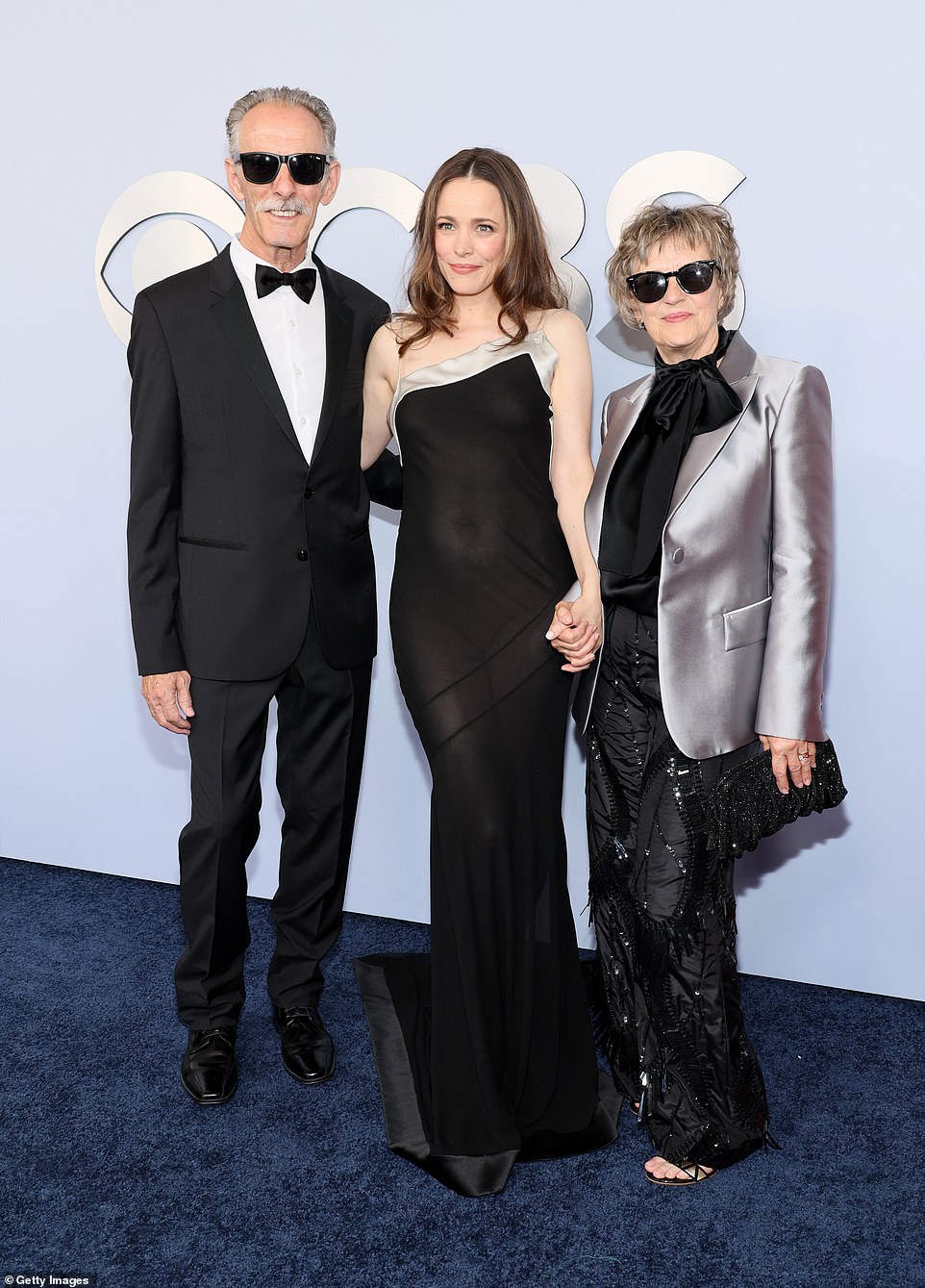 Rachel, 45, brought her parents Lance and Sandra McAdams to the Tony Awards