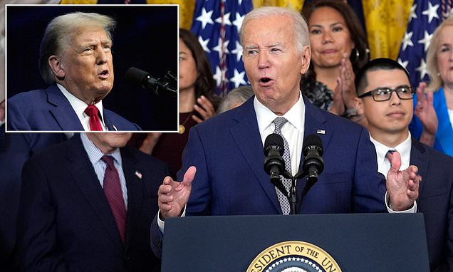 Biden rips Trump as he announces he will shield half a MILLION illegal immigrants from