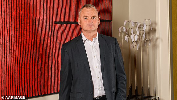 Climate 200 founder Simon Holmes a Court poses for a photograph to launch his new book 'The Big Teal' in Melbourne, Friday, September 30, 2022. (AAP Image/Morgan Hancock) NO ARCHIVING 13528823