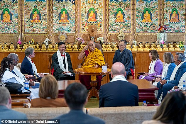 Pelosi was part of a bipartisan congressional delegation that visited the hillside town the Dalai Lama has made his headquarters since fleeing from Tibet after a failed uprising against Chinese rule in 1959