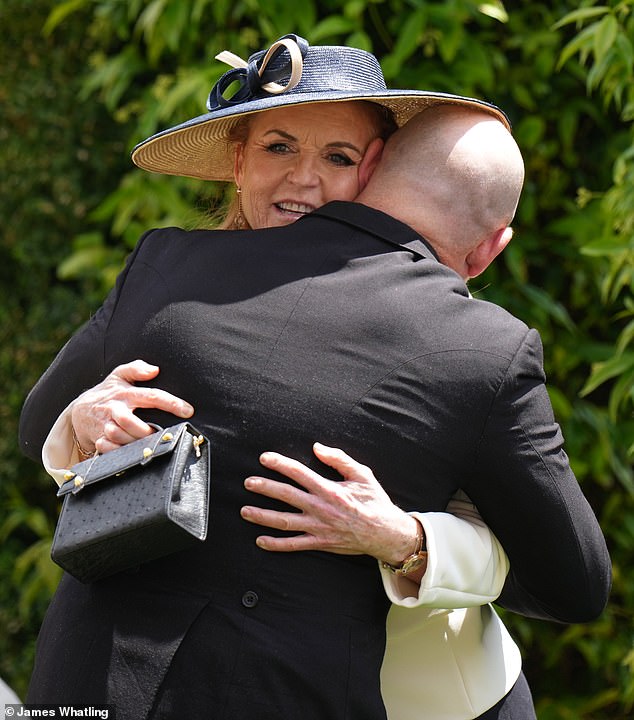 But their tender nature is nothing new, as the couple has long been known for their friendly relationships with everyone in the Royal Family , marking themselves as key players binding members of The Firm together. Mike pictured hugging Sarah Ferguson