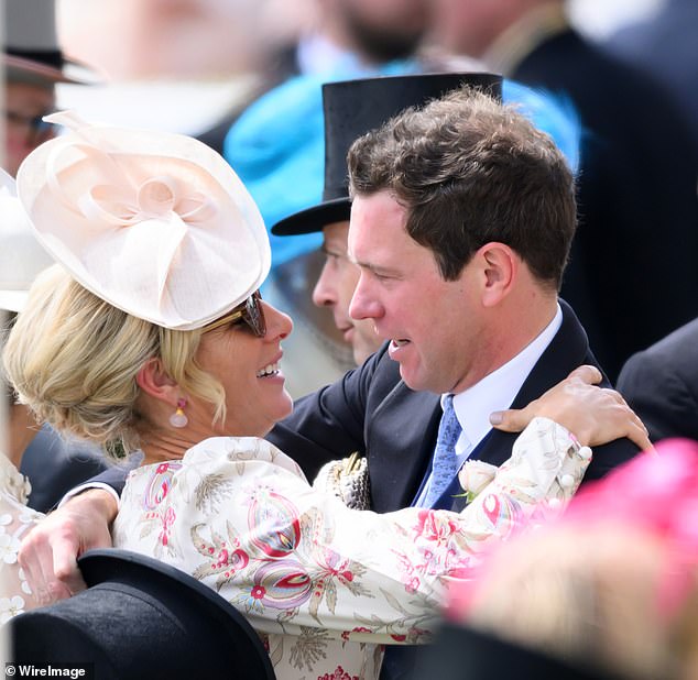 Mike and Zara Tindall put on an affectionate display at Royal Ascot yesterday, as they warmly greeted everyone from Prince William to Carole and Michael Middleton. Zara pictured with Jack Brooksbank