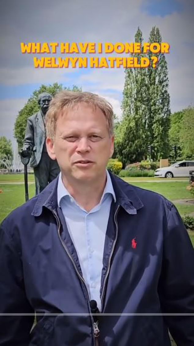 Grant Shapps rattles off his achievements in his constituency