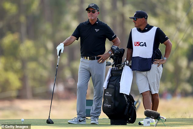 Mickelson finished day two of the US Open a huge 20 shots behind the leader at Pinehurst