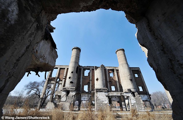 The ruins of one of Japan's germ warfare facilities during WWII in China's northeastern city of Harbin