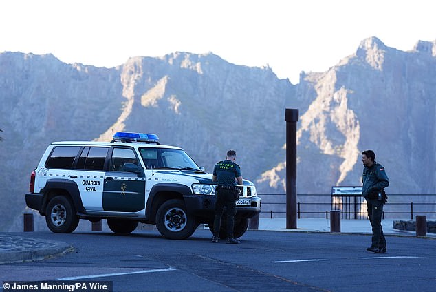 Emergency workers near the village of Masca, Tenerife on June 21