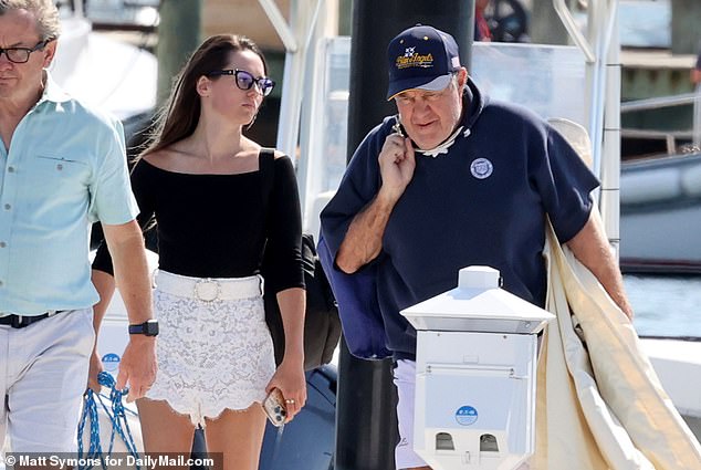 The former Patriots head coach and Hudson were spotted on the docks of Nantucket this week
