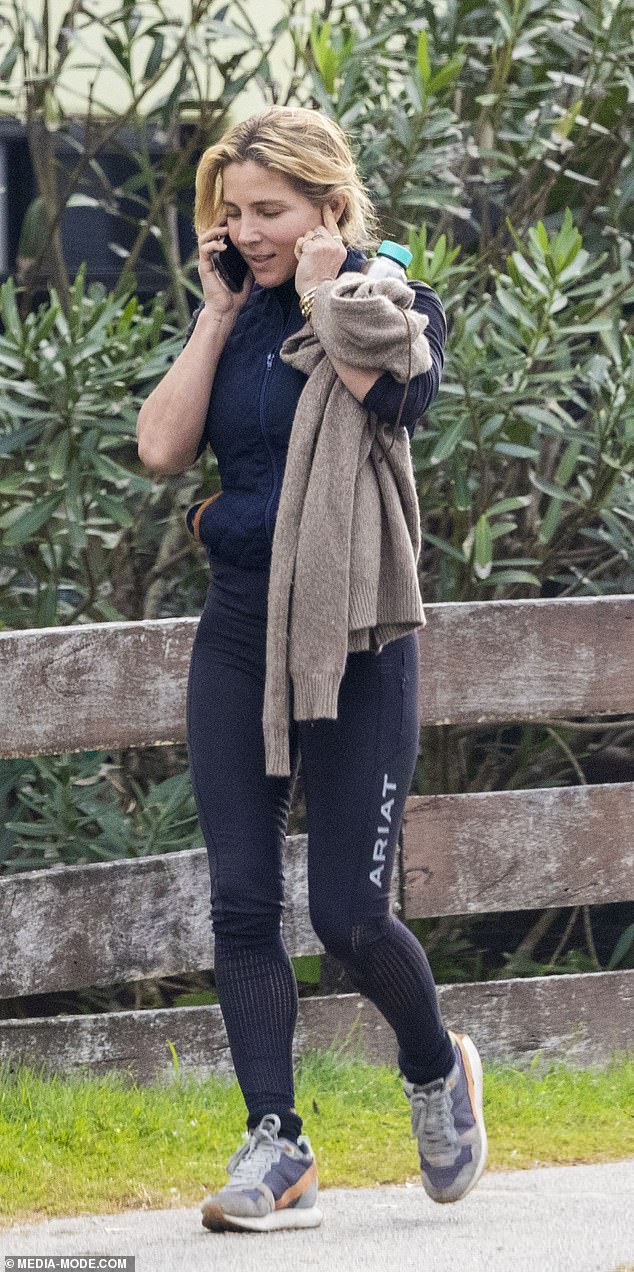 Elsa Pataky, 57, (pictured) looked completely ageless and fresh-faced on Friday as she went for a stroll in Byron Bay without a lick of makeup in sight