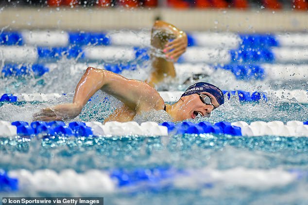 University of Pennsylvania swimmer Lia Thomas swims in the 200 Freestyle final in 2022