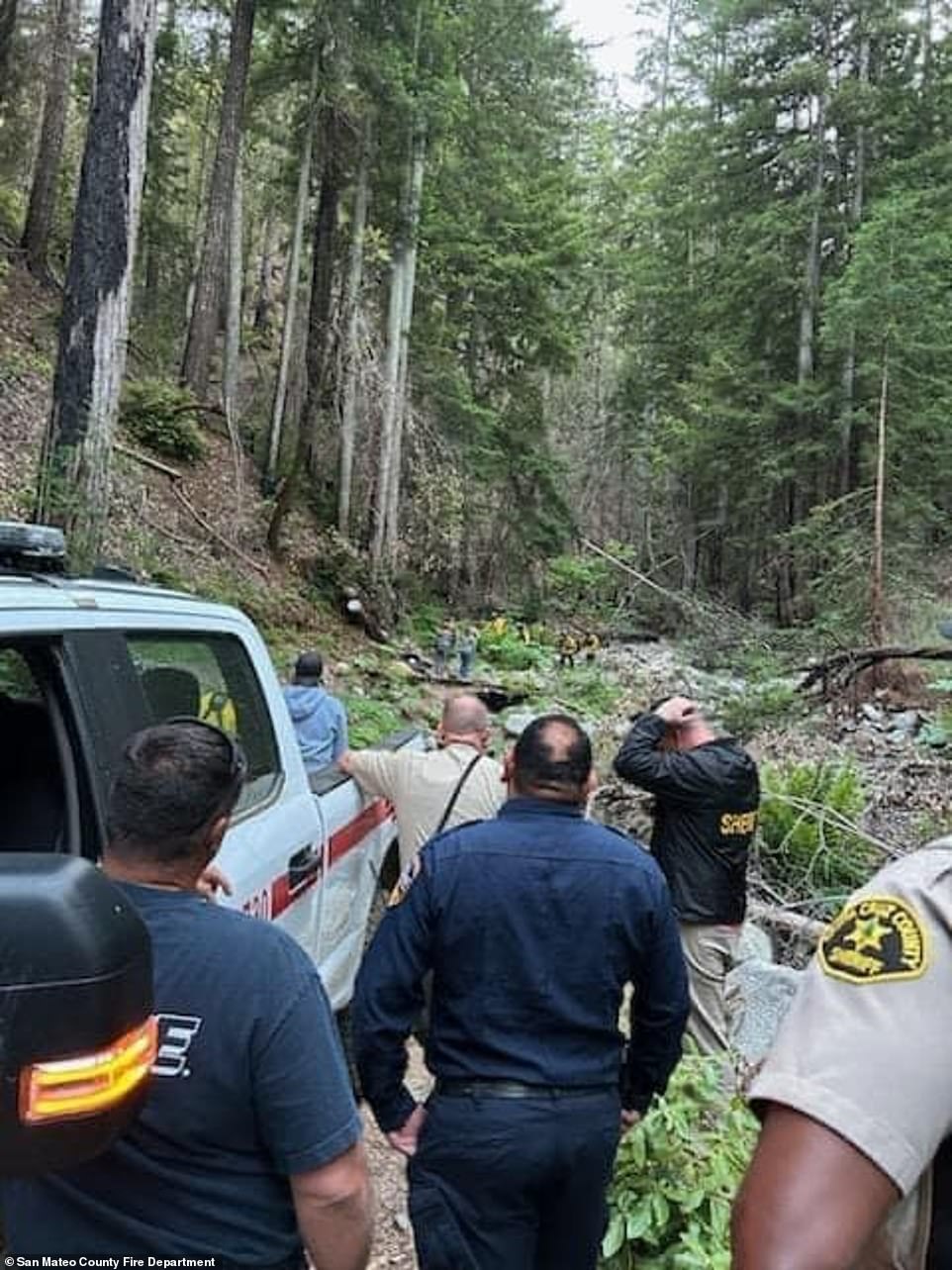 He was then escorted out of the wilderness by police, and was reunited with his anxious family. McClish would go on to spend Thursday night safely at a local hospital, where doctors removed rocks from his back. He said he still doesn't fear the wilderness, but admitted: 'I did enough hiking for probably the whole rest of the year.'