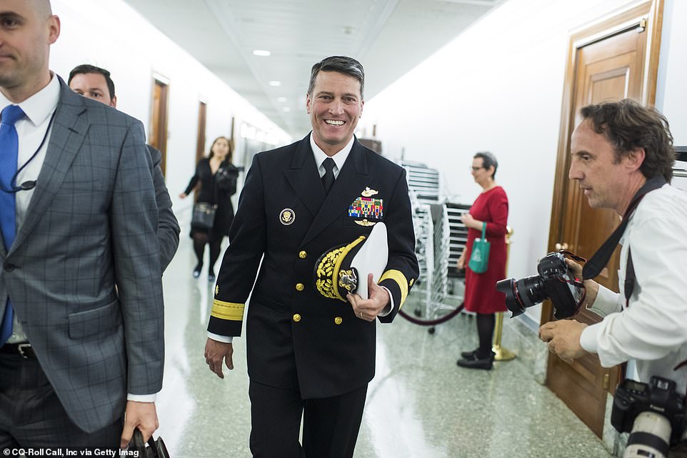 Trump, who just turned 78, last weekend also demanded Biden take a cognitive test, even while botching the name his former doctor Ronny Jackson (pictured), calling him 'Ronny Johnson' repeatedly. Jackson's letter to Biden and O'Connor comes after a damning Wall Street Journal article highlighted concerns over the president's age and competency from over 40 sources close to the commander-in-chief. Democrats, however, were quick to call WSJ's reporting 'bull[expletive]' and claimed instead that Biden is 'vigorous' and 'dynamic.