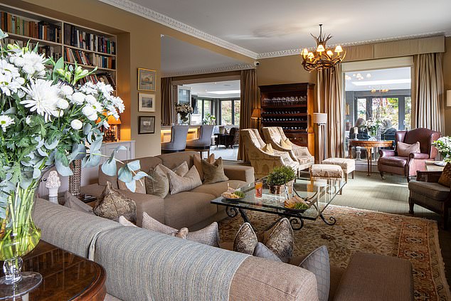 Soothing: The luxurious living room at the Lake House