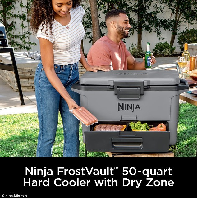 Dry Zone keeps food fridge cool but not wet all-day long in it's air tight compartment.